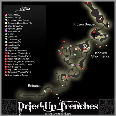 code vein dried up trenches map